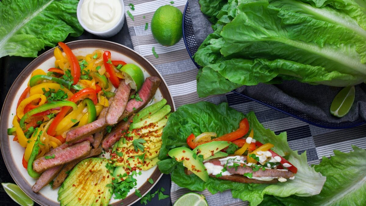 Farverige mexikanske fajitas KETO style