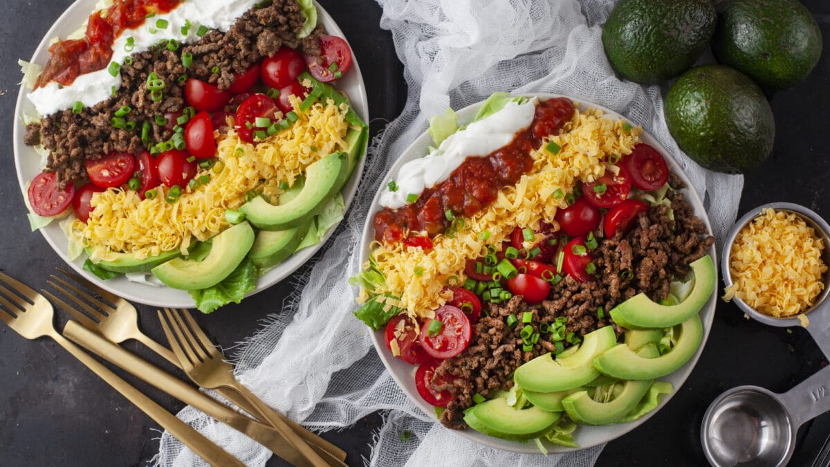 Hurtig og lækker tacosalat med hakket oksekød