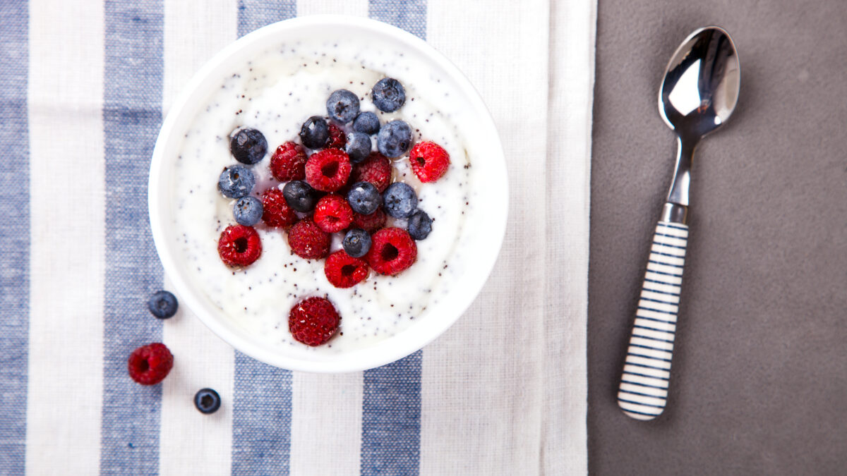 Chiagrød lavet på yoghurt